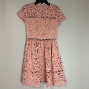 B Darlin Blush Lace Dress, Size 3/4